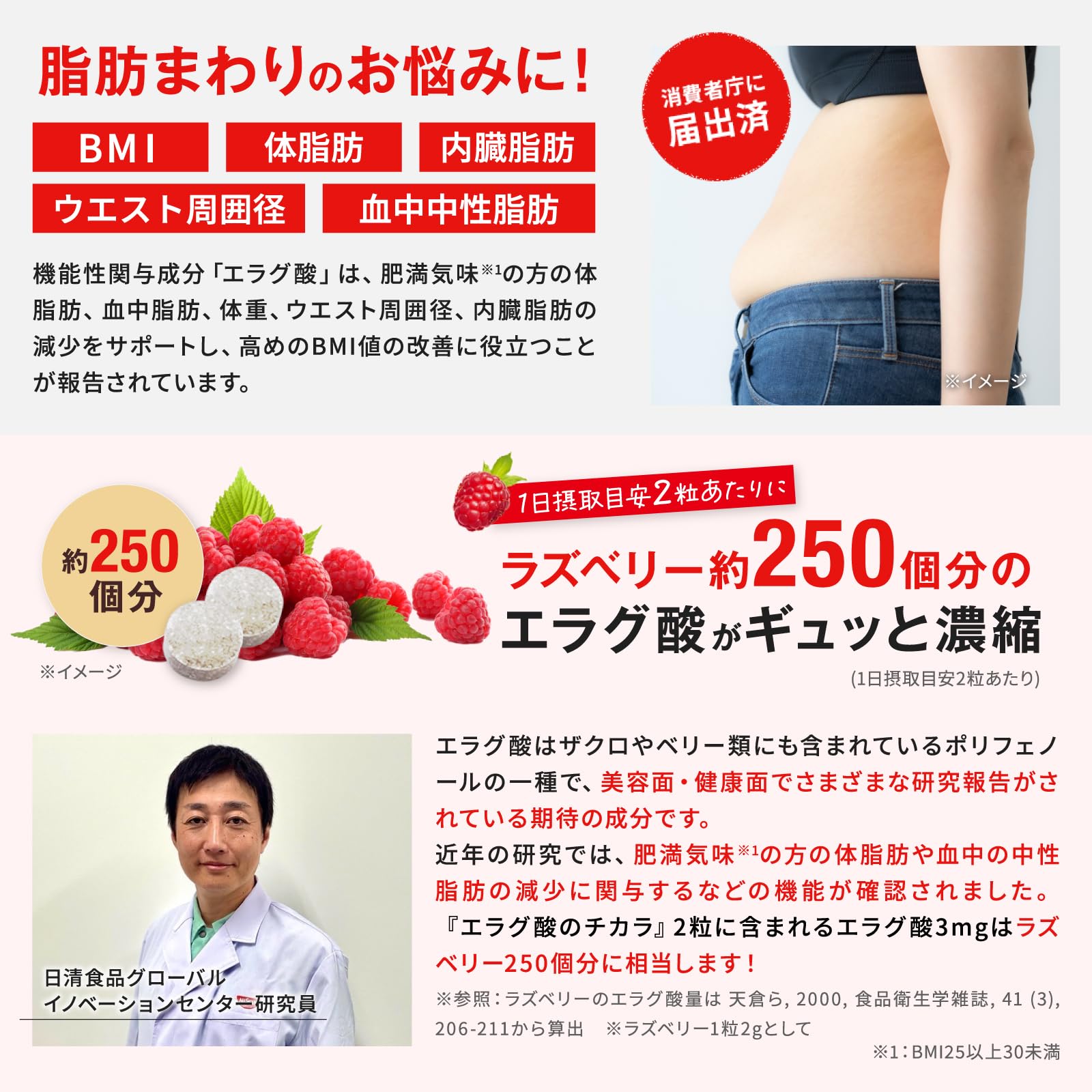 Amazon | 日清食品 ナイスリムサポート エラグ酸のチカラ [ 機能性表示